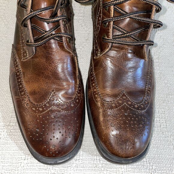 Aston Grey Men’s Ankle Boots Size 9 M Brown Leather Going Out Party City - Picture 7 of 12